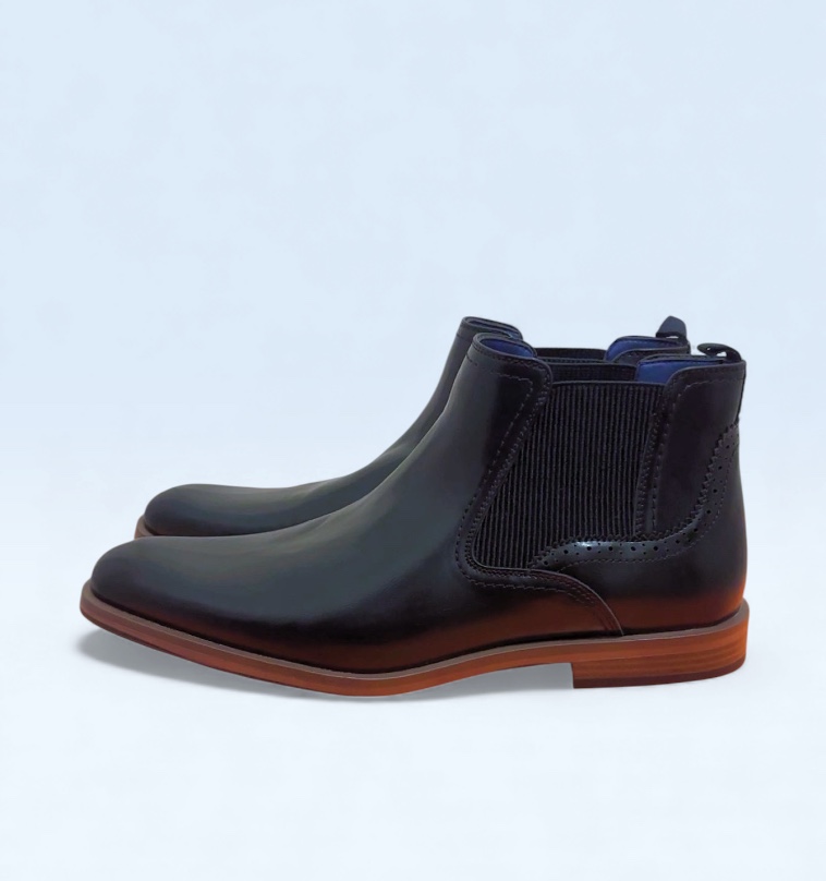 Bottines Noir Homme Cuir