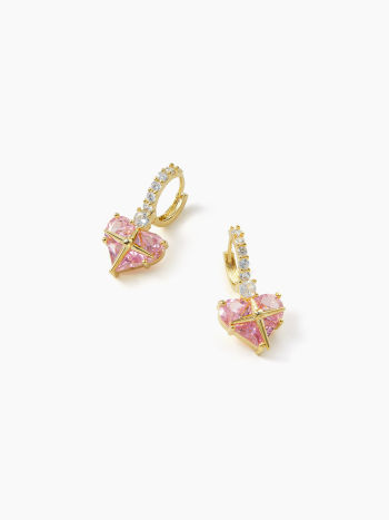 Love -  Boucles d'oreilles rose pâle