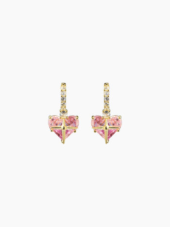 Love -  Boucles d'oreilles rose pâle