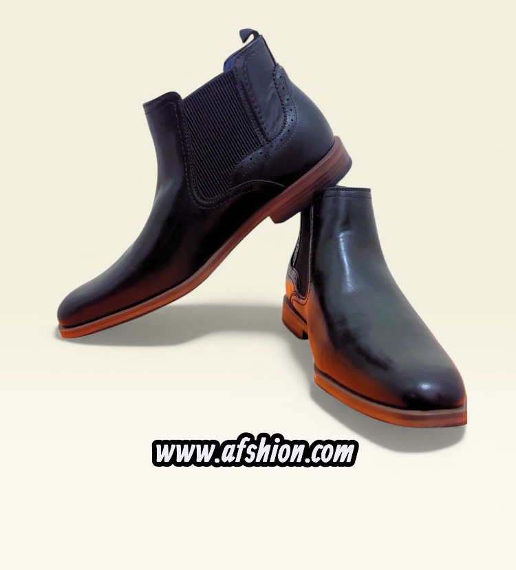 Bottines Noir Homme Cuir