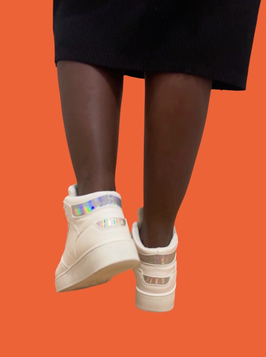 Beyoncé - Baskets femme Montante Blanc